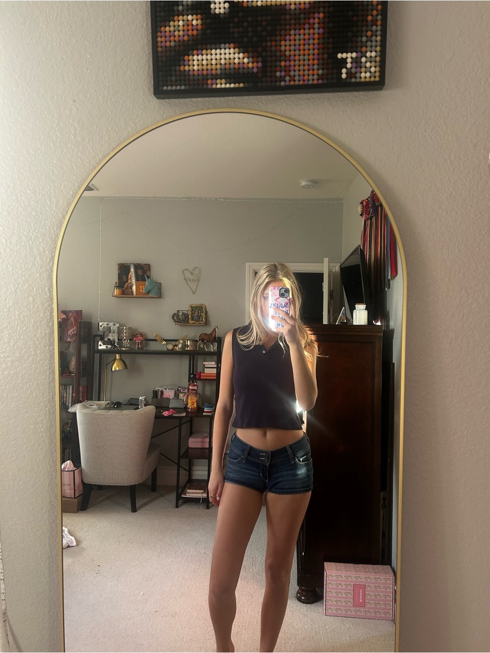 Brandy Melville Charcoal Cropped Tank Top